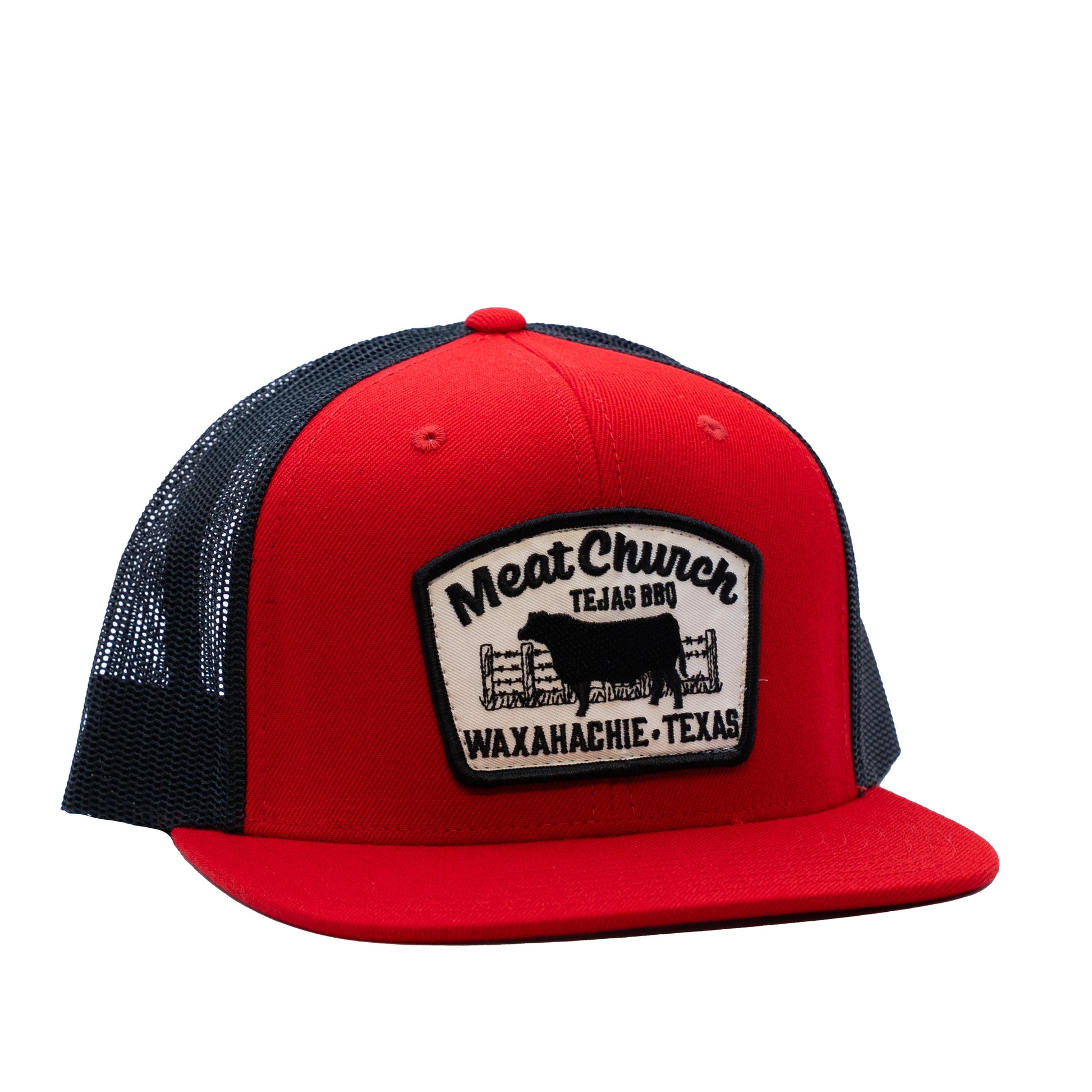 tejas-bbq-patch-hat-red-black-w1 RedMCwCowFlatBill.jpg